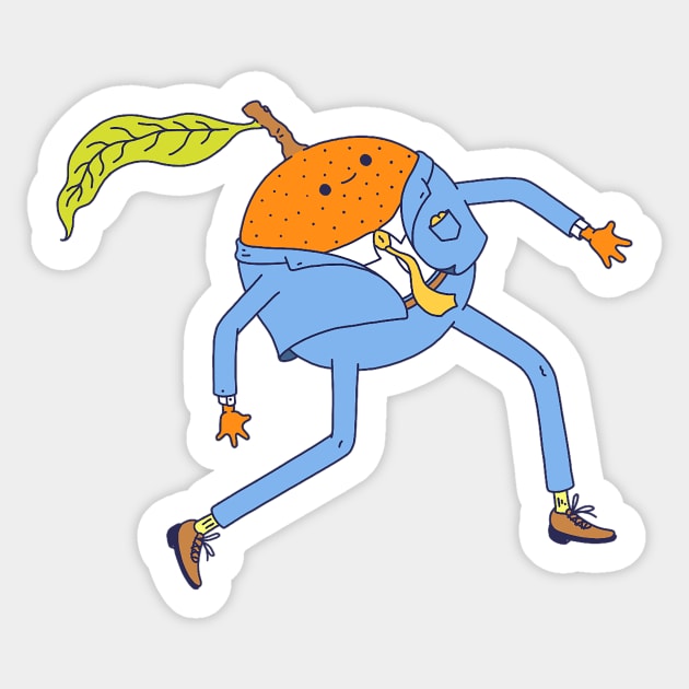 Orange Man Sticker by Michele Scott